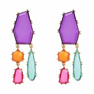 Colorful Statement Drop Earrings